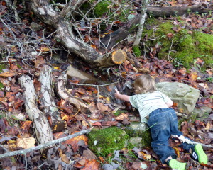Playing in waterfalls