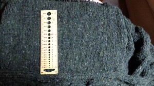 Row gauge - 25 rows over 4 inches