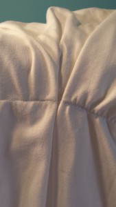 Pleat! This is centered in the back.