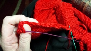 Edge of sweater body