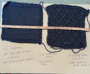Post-blocking swatch size.