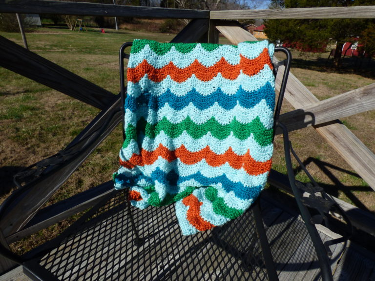 Happy Baby Throw Crocheted Blanket